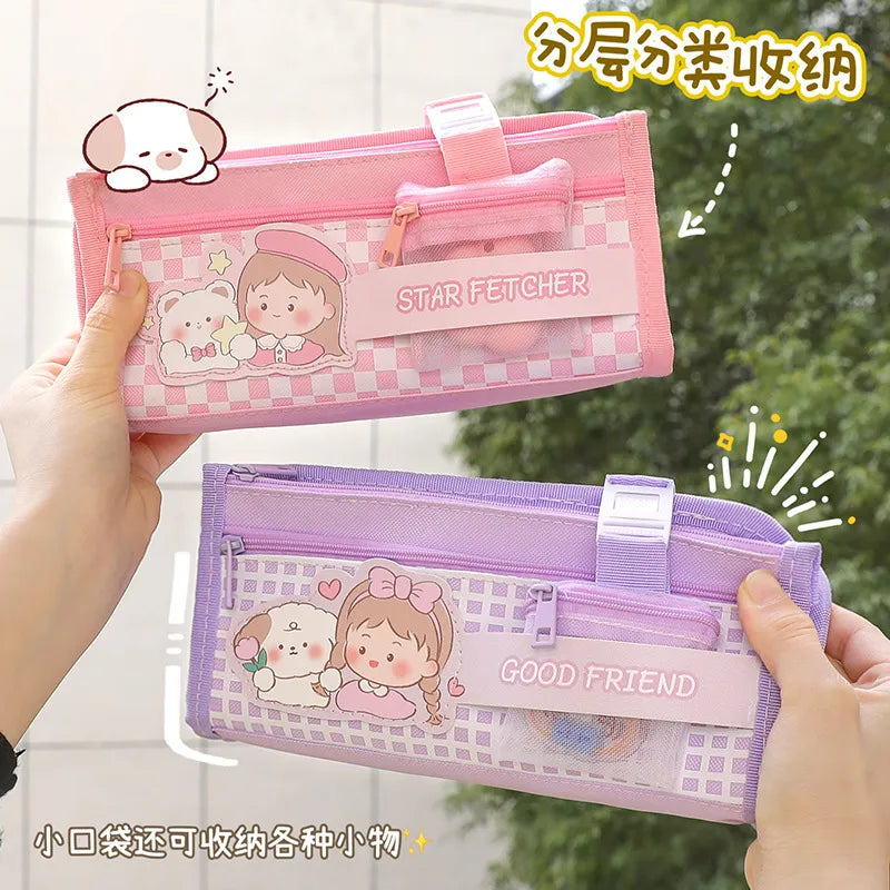 Cartuchera con Monedero Kawaii