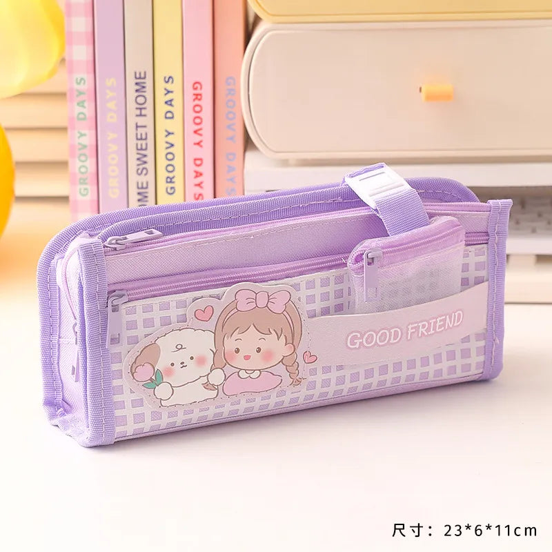 Cartuchera con Monedero Kawaii